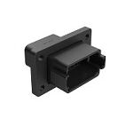Black thermoplastic DIP Connector offering multiple terminal types and capable of operating between minus 55 and plus 125 degrees Celsius